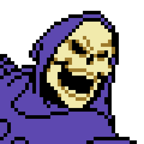 "Skeletor Pixelized" pixel art thumbnail